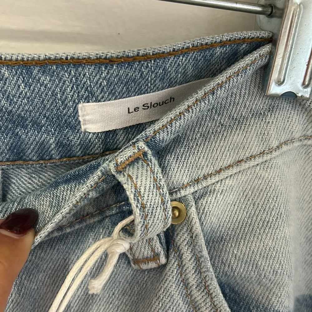 Frame Le Slouch Distressed Low Rise Straight Jeans